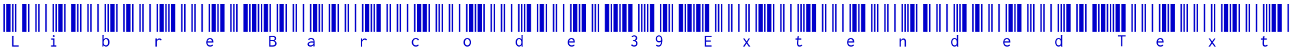 Libre Barcode 39 Extended Text Schriftart
